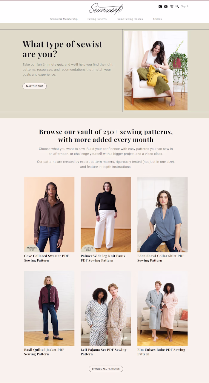 Kajabi Landing Page Development for Sewist
