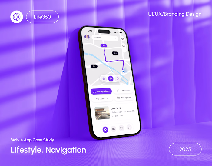 Live Location Sharing Mobile App - UI UX Design