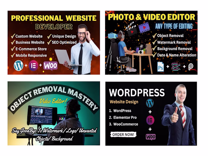 Freelancing Platform Thumbnail Design Showcase 