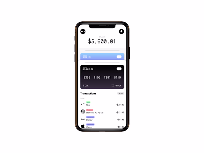 Fintech Dashboard UI Animation