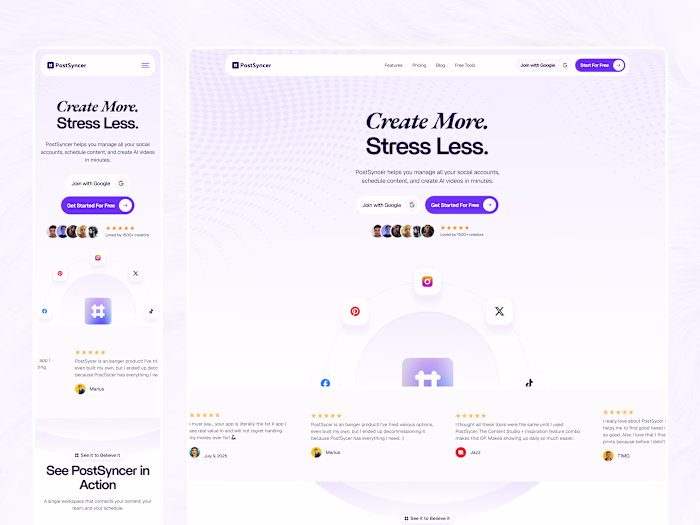 PostSyncer Brand Messaging Revamp