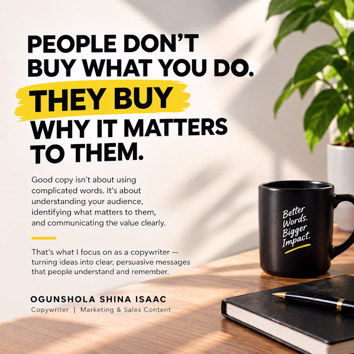 People don't buy what you
