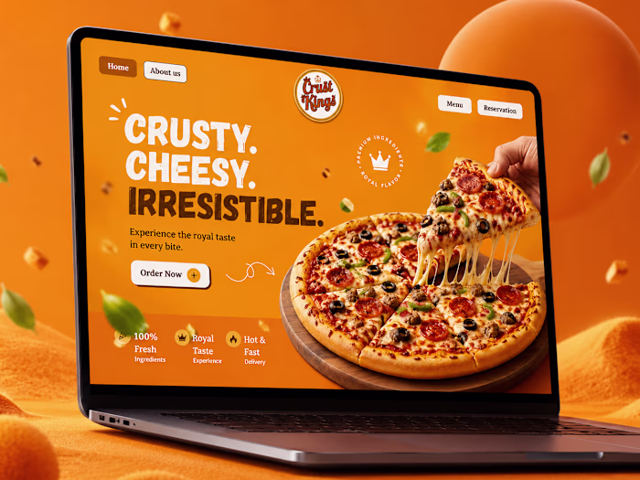 Crust Kings – Pizza Restaurant Website Design