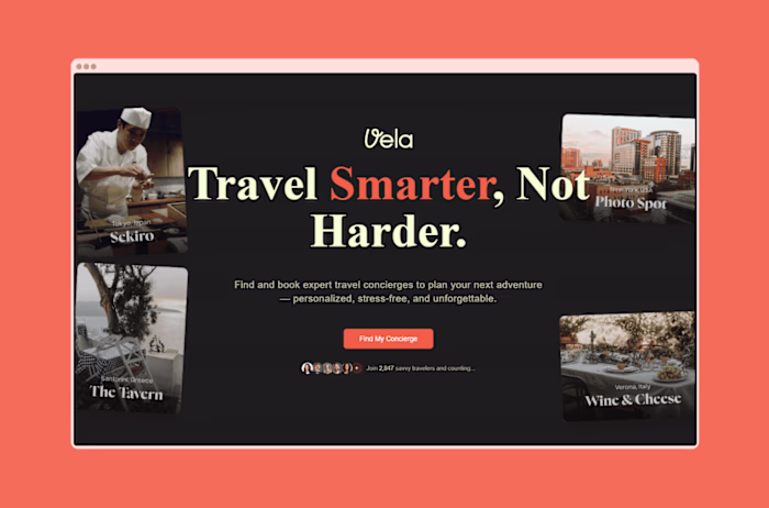 Vela: Social Travel App with 98% AI Tagging