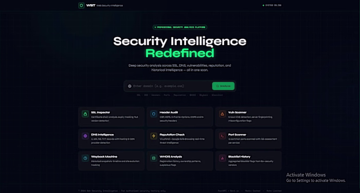 I developed the Web Security