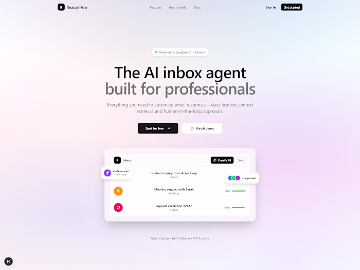 ReasonFlow — Autonomous AI Inbox