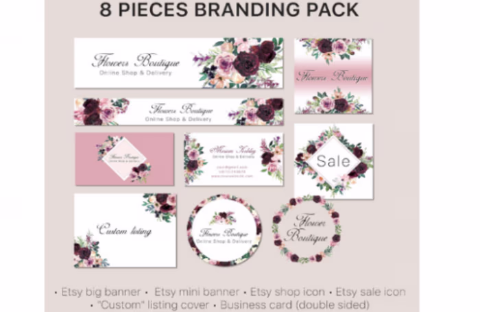 Premium Etsy Branding Kit with Logo