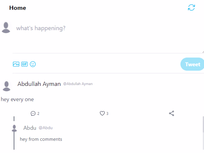 Twitter clone