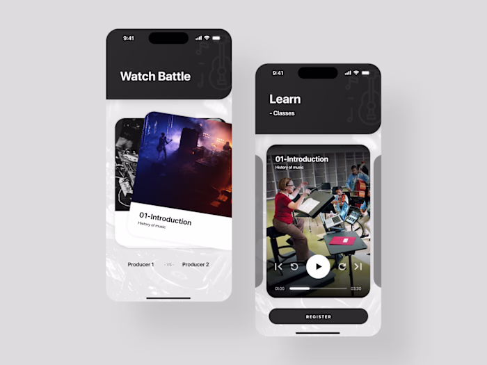 Online E-learning Music Course App