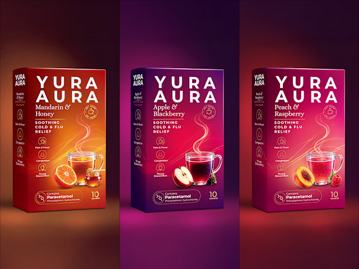 Yura Aura Cold Relief Packaging Design