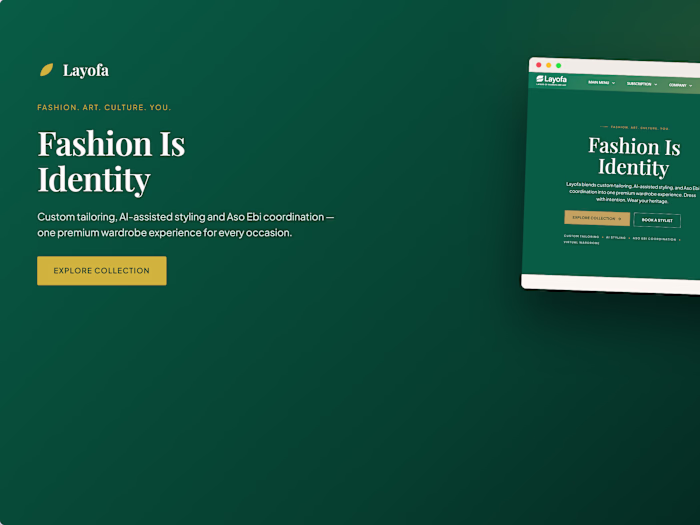 Custom Tailoring, AI Styling & Aso Ebi Coordination (Web, MERN)