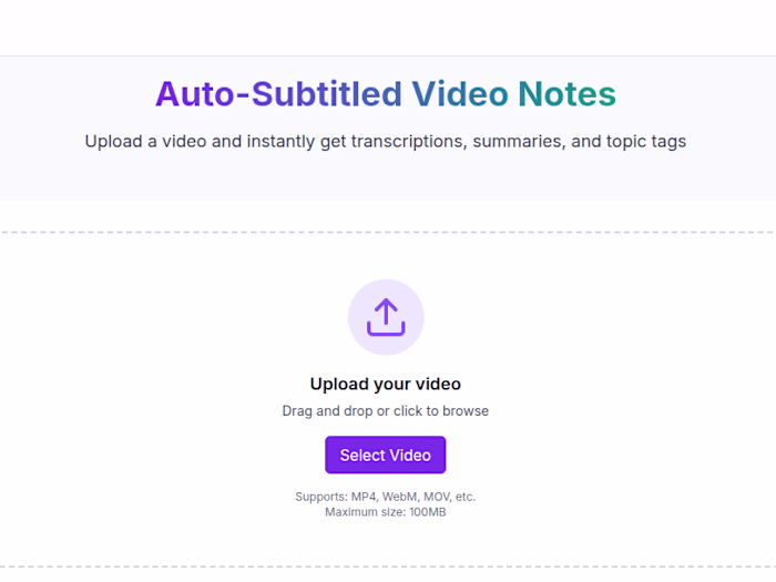 Clipscribe - Auto-Subtitled Video Notes
