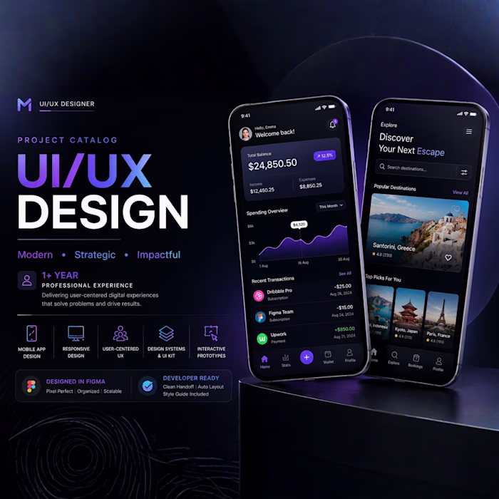 UI/UX Design — Mobile App & Responsive Web Design