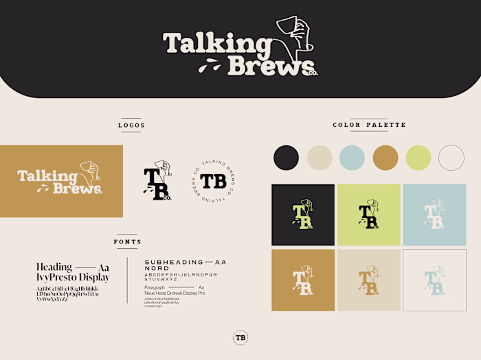 Talking Brews Co. Branding Board
