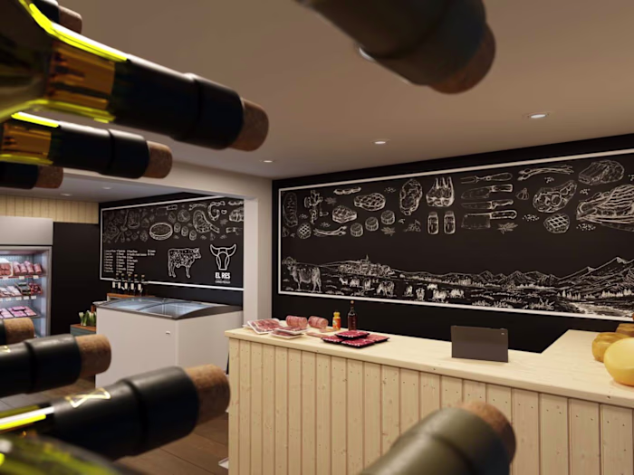 Premium Meats - El Res. (Commercial Interior Design & Rendering)