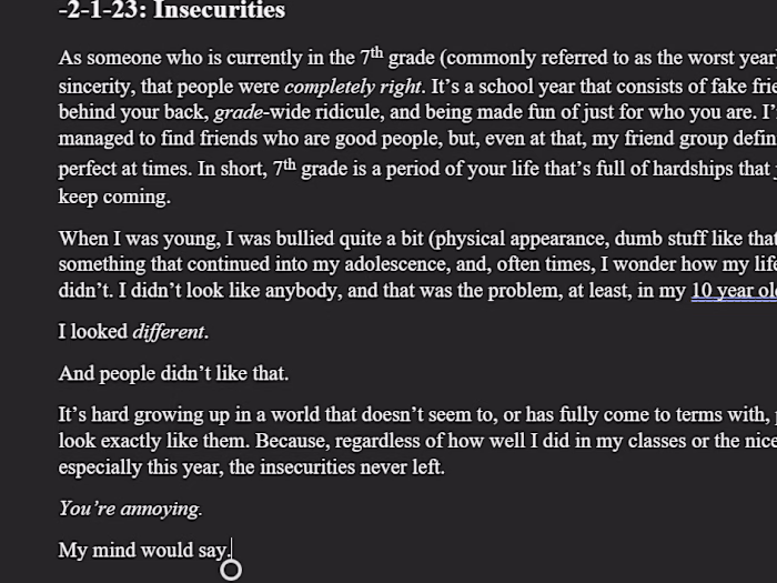 Insecurities