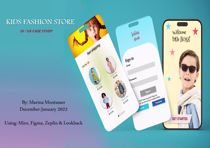 Kids fashion store UI/UX case study