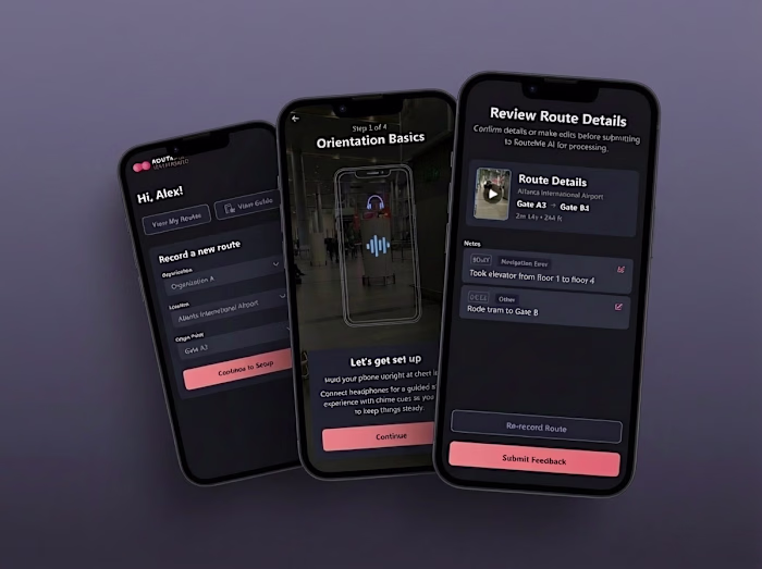 RouteMe.ai Recording Tool — Guided Route Capture Experience