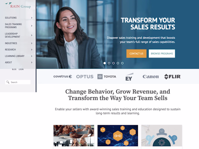 Leadership Growth & Sales Page Kajabi Website