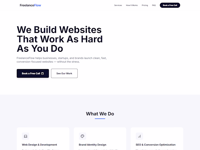 FreelanceFlow: Freelance Web Design Agency