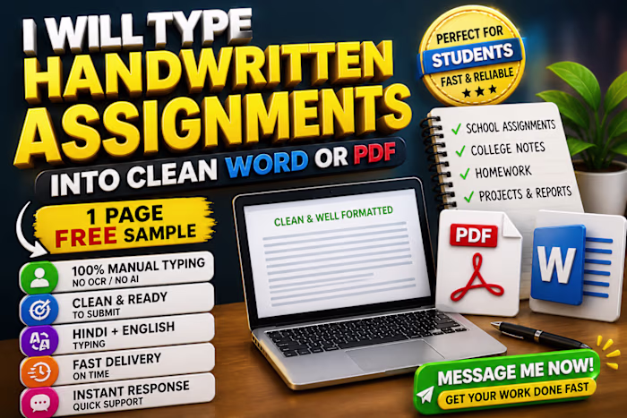 Professional handwritten notes to Word
