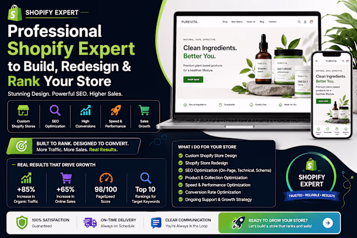 Professional Shopify Expert to Build,