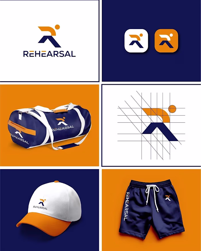 To create a dynamic sports and fitness brand identity that r...