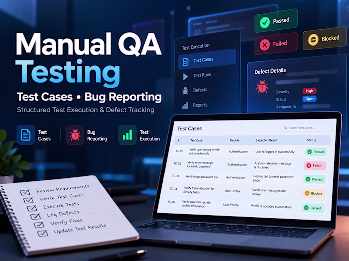 Manual QA Testing | Test Cases & Bug Reporting