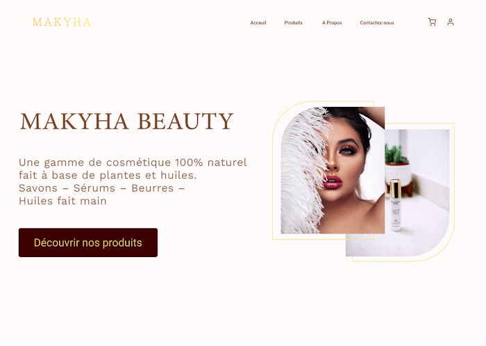 Makyha Beauty | E-commerce Landing Page