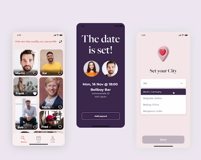 Blush Dating - Flutter Mobile App  | Node.js