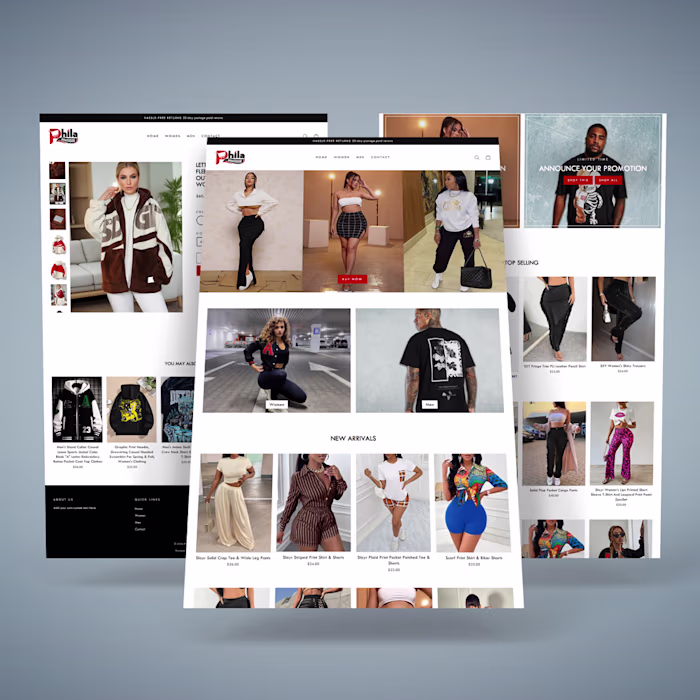 Fashion Clothing Shopify Store Design | Webshop design
