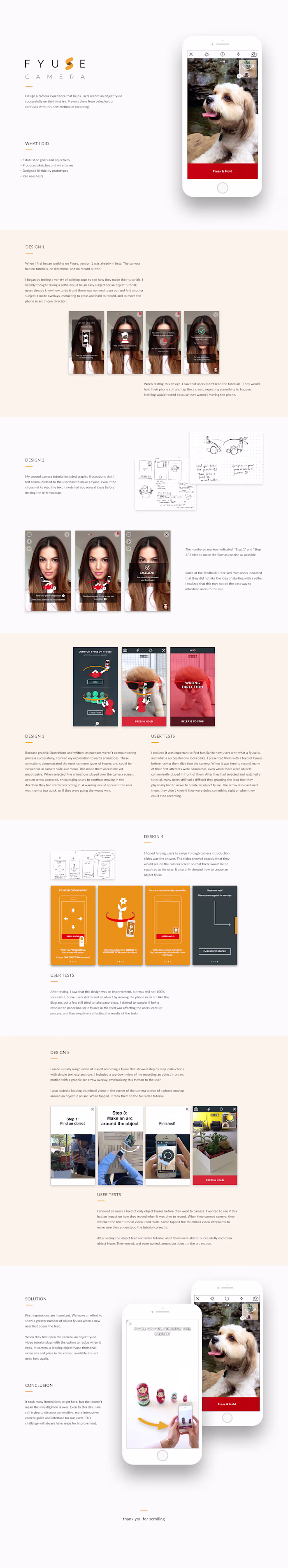 Fyuse App Camera UI/UX Design