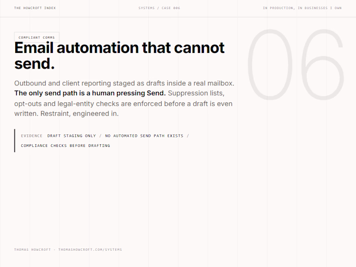 Email automation that cannot send