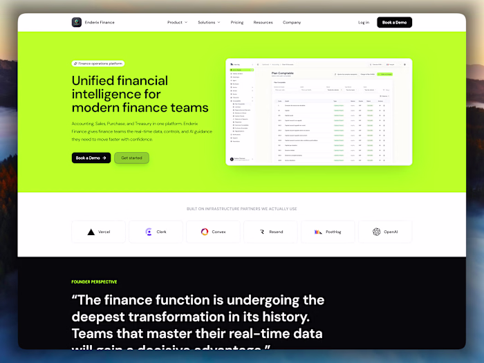 Enderix Finance - ERP platform