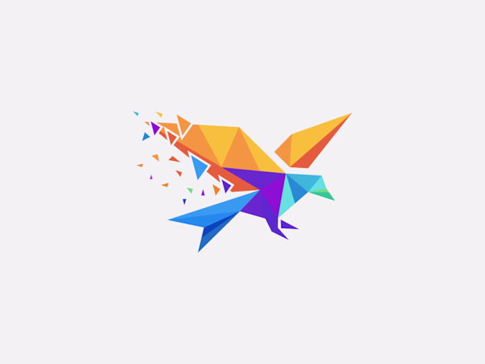 Digital Bird Vector Logo Available