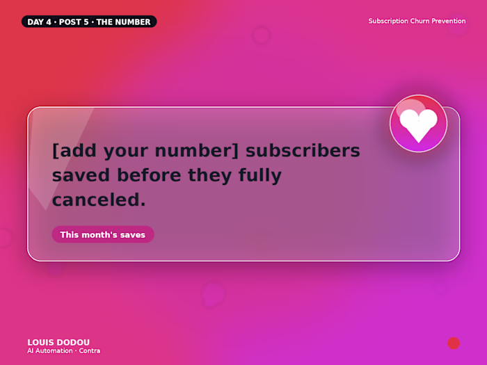 Subscribers saved before they fully
