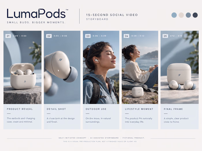 LumaPods — Product Ad Storyboard