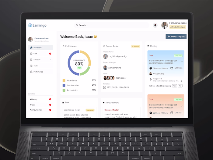 Employee and Team manger Management System