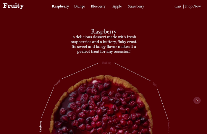 Fruity: A Delightful Interactive Dessert Showcase