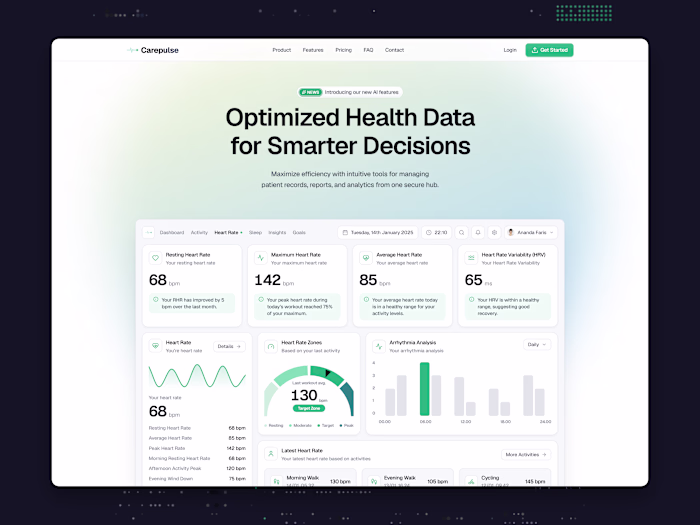 Built a Healthcare Framer template carepulse.framer.website ...
