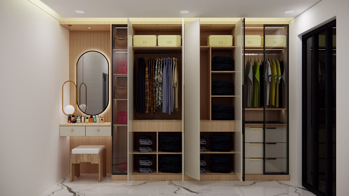 Customized Wardrobe Inner Side 3D