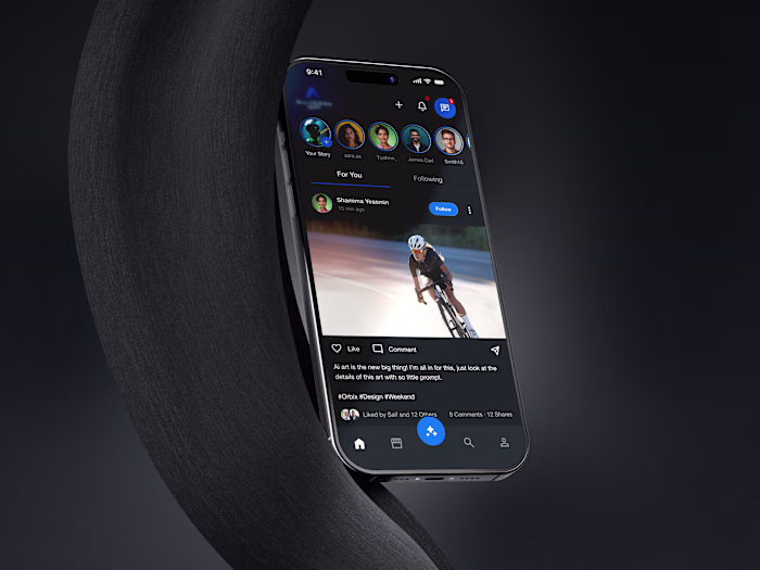 Social Media App — Feed, Stories & Post Creation UI
