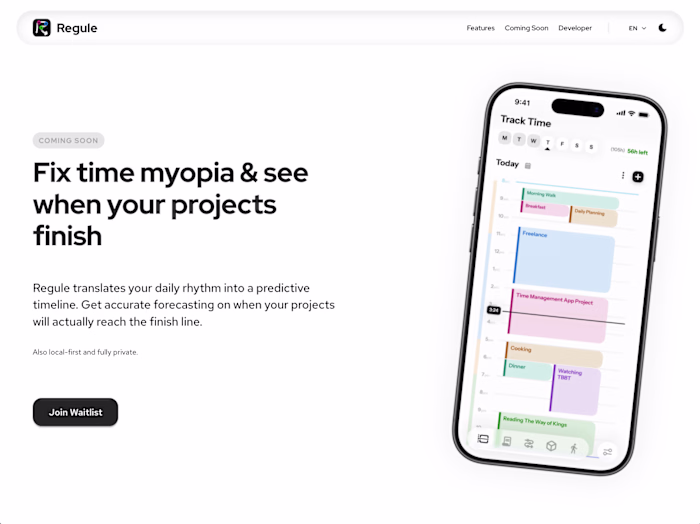 Waitlist Page for Productivity iOS App