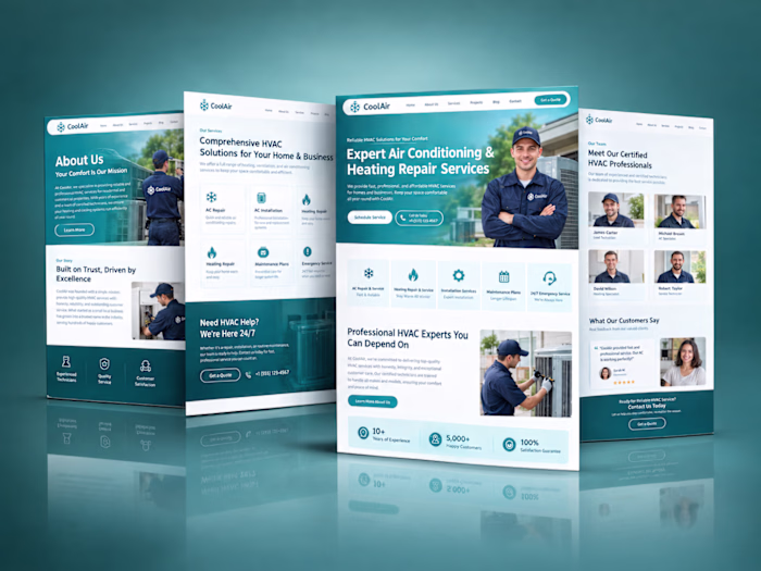 CoolAir Gohighlevel Website (HVAC Business)