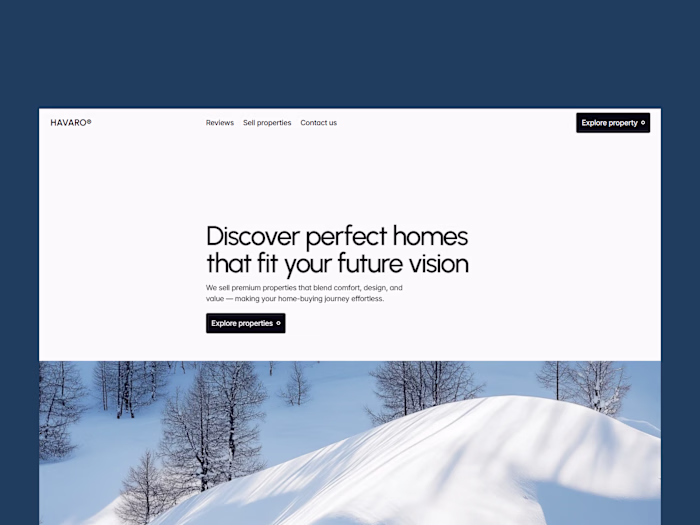 Havaro Real Estate Website Design
