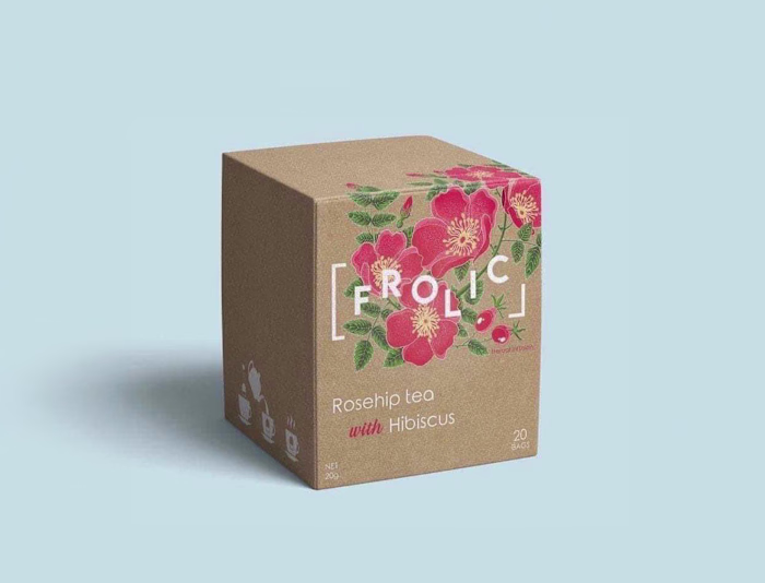 Frolic Rosehip Tea with Hibiscus • Brand Design