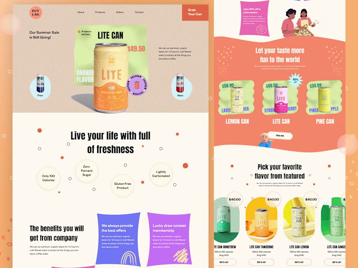 UI Ux for A beverage Brand