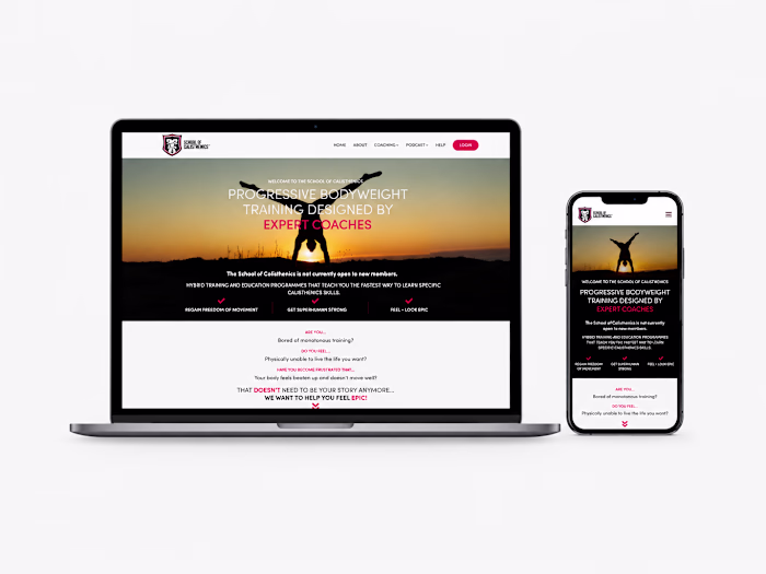Responsive Calisthenics Coaching Website Design
How