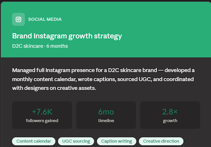 Managed full Instagram presence for