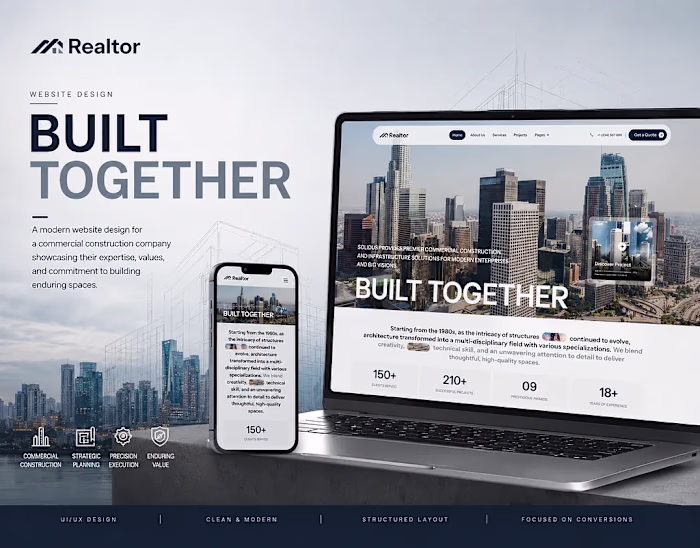 Realtor — Commercial Construction Website Design